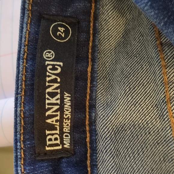 BLANKNYC MID RISE SKINNY JEANS denim SIZE 24 COLOR BLUE - Picture 5 of 6